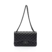 Pre-owned Leather chanel-bags Chanel Vintage , Black , Dames