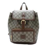 Pre-owned Canvas backpacks Gucci Vintage , Brown , Dames