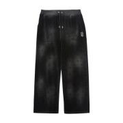 Zwart zuur gewassen wijd uitlopende jogger Juicy Couture , Black , Uni...