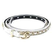 Pre-owned Metal belts Chanel Vintage , White , Dames