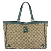 Pre-owned Canvas totes Gucci Vintage , Beige , Dames