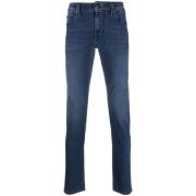 Blauwe Stretch Straight Jeans Tramarossa , Blue , Heren