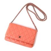 Pre-owned Leather chanel-bags Chanel Vintage , Pink , Dames