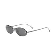 Kristal Ovale Zonnebril Grijze Tinten Fendi , Gray , Dames