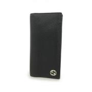 Pre-owned Leather wallets Gucci Vintage , Black , Heren