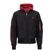 Moderne Bomberjack met Functionele Details Alpha Industries , Black , ...