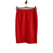 Pre-owned Wool bottoms Chanel Vintage , Red , Dames