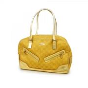 Pre-owned Canvas handbags Gucci Vintage , Yellow , Dames