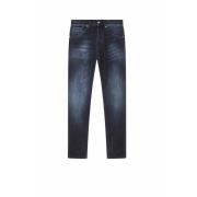 Skinny Fit Lage Taille 5-Pocket Jeans Dondup , Blue , Heren