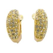 Pre-owned Metal earrings Dior Vintage , Yellow , Dames