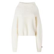 Witte Gebreide Casual Trui Pinko , White , Dames