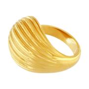 Goud vergulde waterdichte rimpel Paisley ring Dansk Copenhagen , Yello...