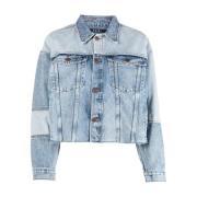 Blauwe Denim Jack met Katoenen Samenstelling Ksubi , Blue , Dames