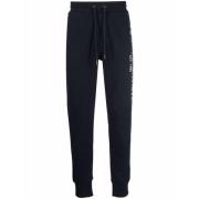 Logo Blauwe Katoenen Sweatpants Tommy Hilfiger , Blue , Heren