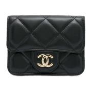 Pre-owned Leather chanel-bags Chanel Vintage , Black , Dames