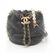 Pre-owned Leather chanel-bags Chanel Vintage , Black , Dames