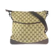 Pre-owned Canvas crossbody-bags Gucci Vintage , Brown , Dames