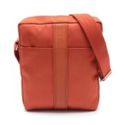 Pre-owned Canvas shoulder-bags Hermès Vintage , Orange , Dames