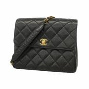 Pre-owned Leather chanel-bags Chanel Vintage , Black , Dames