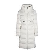 Satijnen jas met stijl Herno , White , Dames