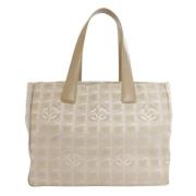 Pre-owned Fabric totes Chanel Vintage , Beige , Dames