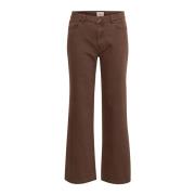 Wijde Pijp Chocoladebruine Jeans Saint Tropez , Brown , Dames