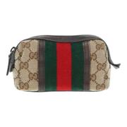 Pre-owned Canvas clutches Gucci Vintage , Beige , Dames