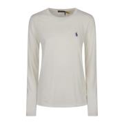 Lange Mouw T-Shirt Collectie Polo Ralph Lauren , Beige , Dames