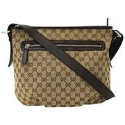 Pre-owned Canvas gucci-bags Gucci Vintage , Beige , Dames