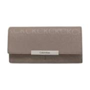 Lineaire Grote Portemonnee voor Vrouwen Calvin Klein , Beige , Dames