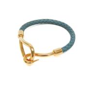 Pre-owned Leather bracelets Hermès Vintage , Blue , Dames