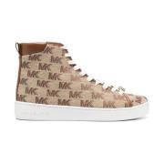 Casual Beige High Top Sneakers Michael Kors , Beige , Dames