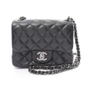 Pre-owned Leather chanel-bags Chanel Vintage , Black , Dames