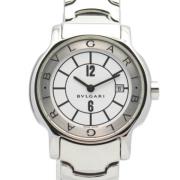 Pre-owned Stainless Steel watches Bvlgari Vintage , White , Dames