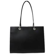 Pre-owned Leather totes Cartier Vintage , Black , Dames