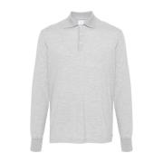 Casual Lange Mouw Polo Shirt Grijs Eleventy , Gray , Heren