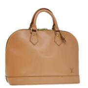 Pre-owned Leather handbags Louis Vuitton Vintage , Beige , Dames