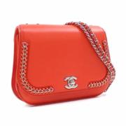 Pre-owned Leather chanel-bags Chanel Vintage , Red , Dames