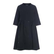 Zwarte Poplin Jas Jurk met Pailletten Bitte Kai Rand , Black , Dames