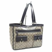 Pre-owned Leather handbags Gucci Vintage , Brown , Dames