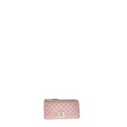 Wallet in black nude leather leather Baldinini , Pink , Dames