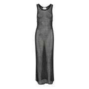 Zwart Metallic Gebreide Jurk My Essential Wardrobe , Black , Dames