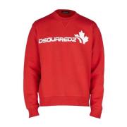 Logo Sweatshirt Dsquared2 , Red , Heren