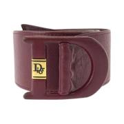 Pre-owned Leather belts Dior Vintage , Red , Dames