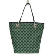 Pre-owned Canvas totes Gucci Vintage , Green , Dames