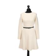 Pre-owned Silk dresses Valentino Vintage , Beige , Dames