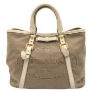 Pre-owned Canvas handbags Prada Vintage , Beige , Dames