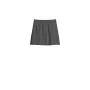 Grijze Wol Geruite Geplooide Rok Max Mara Studio , Gray , Dames