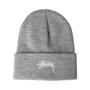 Logo Beanie Muts Gebreid Weefsel Stüssy , Gray , Unisex