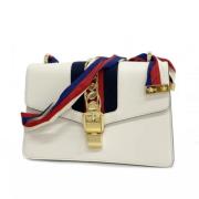 Pre-owned Leather shoulder-bags Gucci Vintage , White , Dames